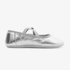 Jacadi Hausschuhe|Stoffschuhe>Gefütterte Mädchen-Hausschuhe SILBER