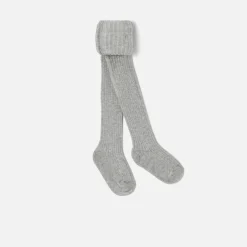 Jacadi Accessoires>Gerippte Strumpfhose GRAU MELIERT HELL JACADI