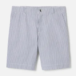 Jacadi Shorts>Gestreifte Bermudas für Jungen WEISS/BLAU