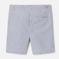 Jacadi Shorts>Gestreifte Bermudas für Jungen WEISS/BLAU
