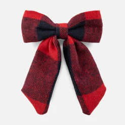 Jacadi Haar-Accessoires|Accessoires>Haarspange mit Schleife aus Flanell für Mädchen MARINEBLAU/ROT