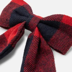 Jacadi Haar-Accessoires|Accessoires>Haarspange mit Schleife aus Flanell für Mädchen MARINEBLAU/ROT