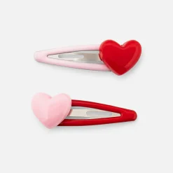 Jacadi Haar-Accessoires|Accessoires>Haarspangen im 2er-Set Kleinkind Mädchen ROSA/ROT