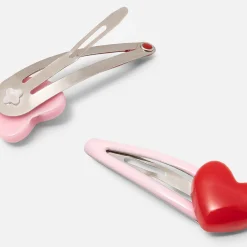 Jacadi Haar-Accessoires|Accessoires>Haarspangen im 2er-Set Kleinkind Mädchen ROSA/ROT