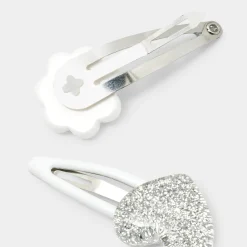 Jacadi Haar-Accessoires|Accessoires>Haarspangen im 2er-Set Kleinkind Mädchen SILBER/MEHRFARBIG