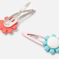 Jacadi Haar-Accessoires|Accessoires>Haarspangen mit Blume MARINEBLAU/ROT
