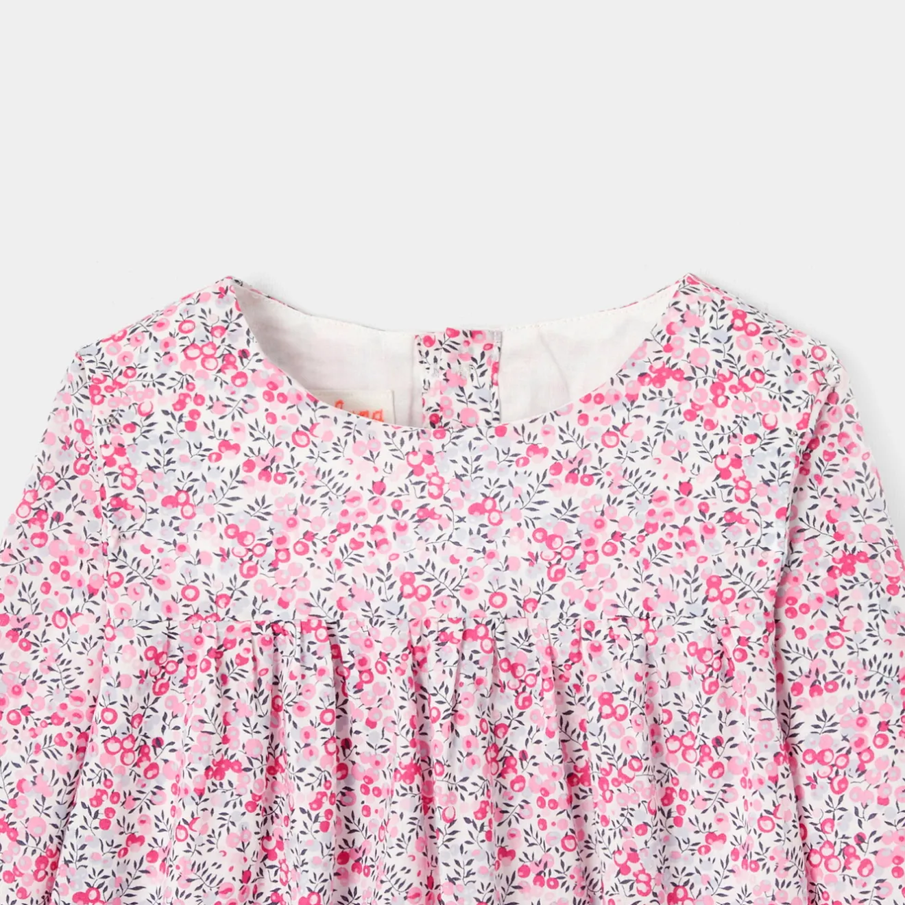 Jacadi Blusen>Liberty x Tohana Bluse für Mädchen ROSA/GRAU