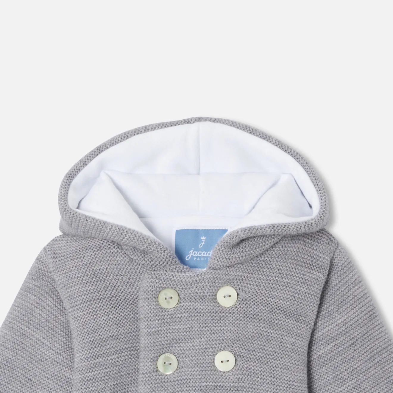 Jacadi Jacken & Mäntel|Jacken & Mäntel>Jacke für Babys aus Strick GRAU MELIERT HELL JACADI