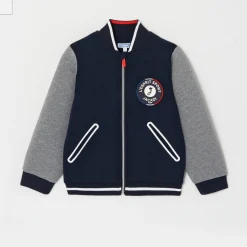 Jacadi Jacken & Mäntel|Pullover, Sweatshirts, Strickjacken>Jäckchen im College-Look für Jungen MARINEBLAU/GRAU