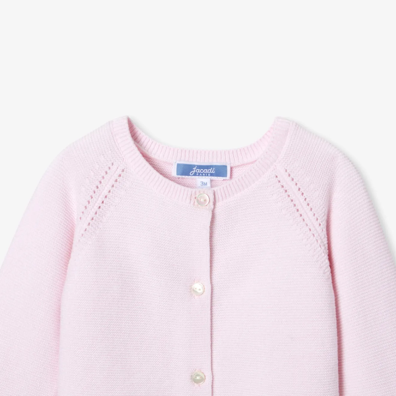 Jacadi Pullover & Cardigans>Jäckchen im Krausstrick für Mädchen ROSA BLASS JACADI