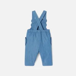 Jacadi Spieler, Latzhosen, Ensembles>Jeanslatzhose für Mädchen JEANSDUNKELBLAU