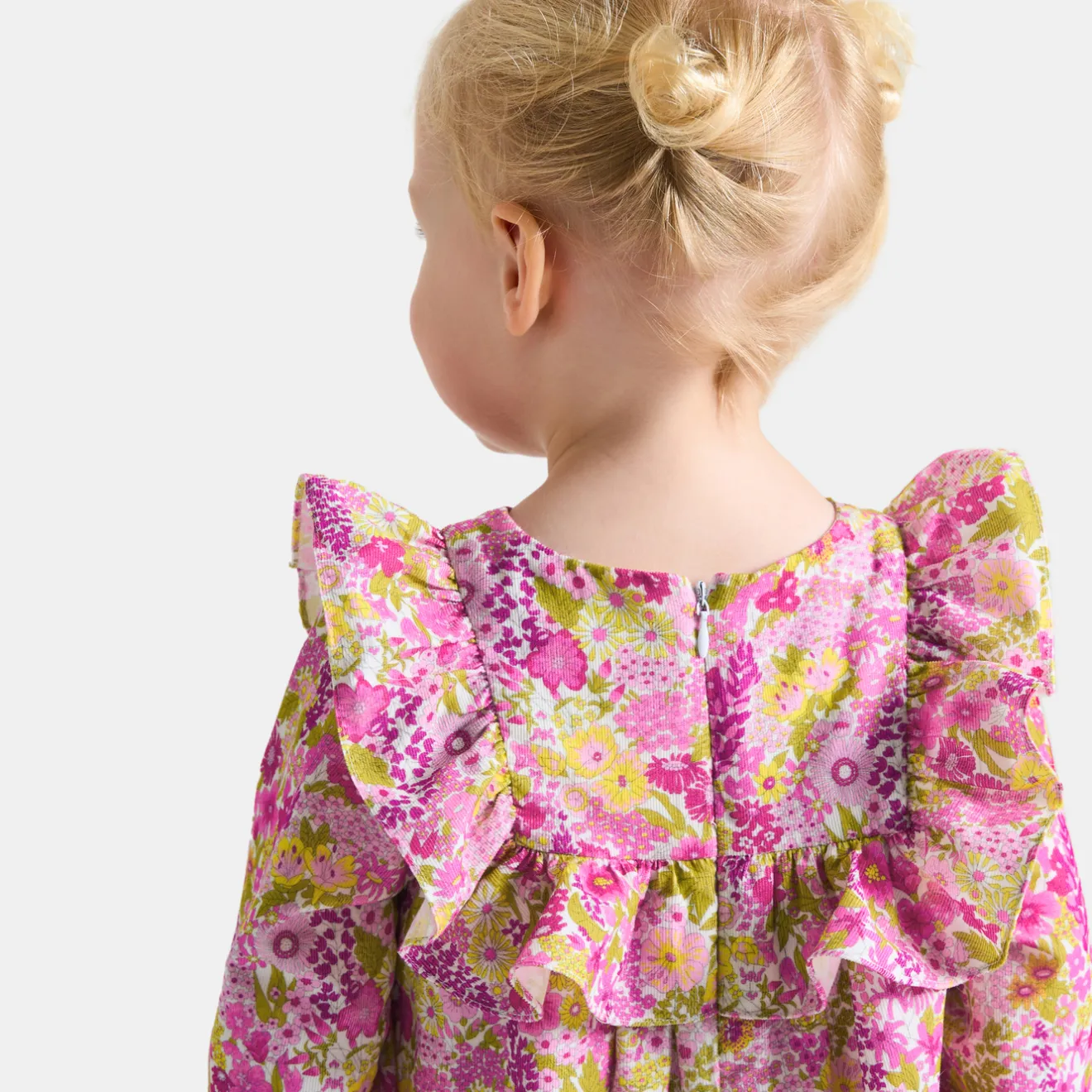 Jacadi Kleider>Kleid aus Liberty-Samtstoff Kleinkind Mädchen WEISS/MEHRFARBIG