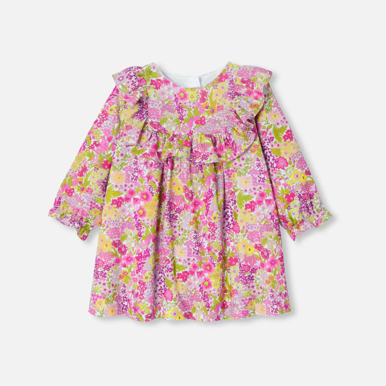 Jacadi Kleider>Kleid aus Liberty-Samtstoff Kleinkind Mädchen WEISS/MEHRFARBIG