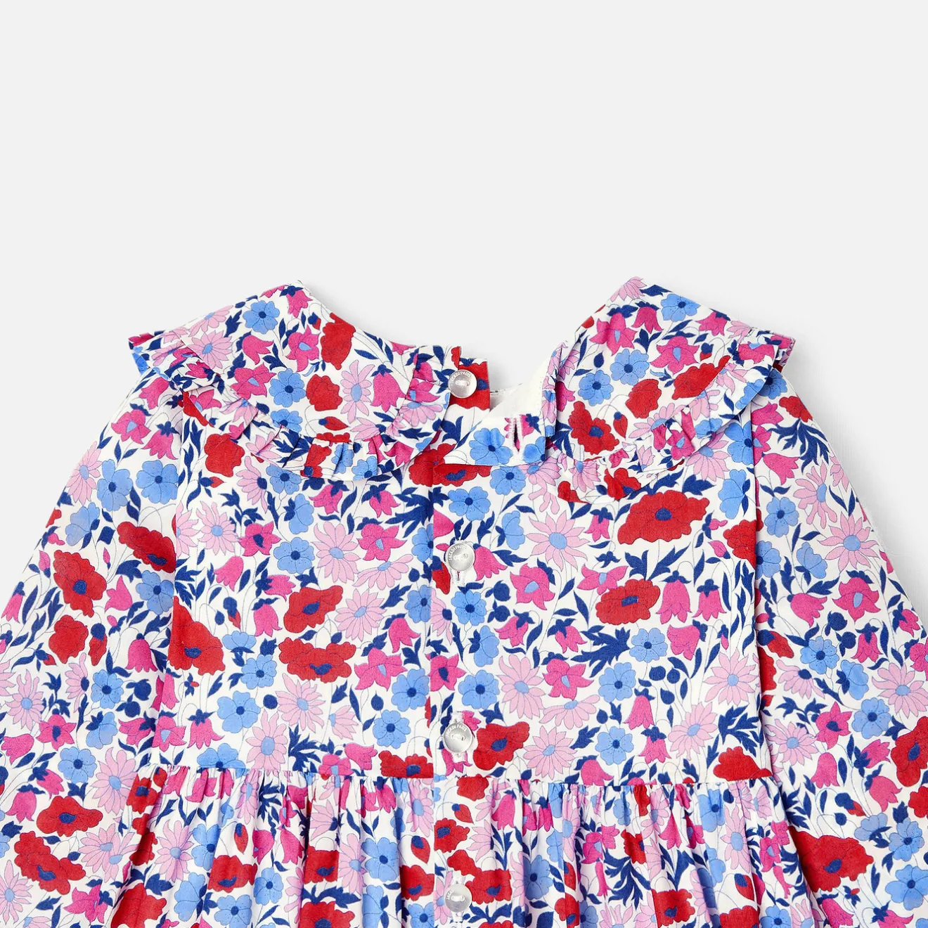 Jacadi Kleider>Kleid aus Liberty-Stoff für Mädchen WEISS/MEHRFARBIG