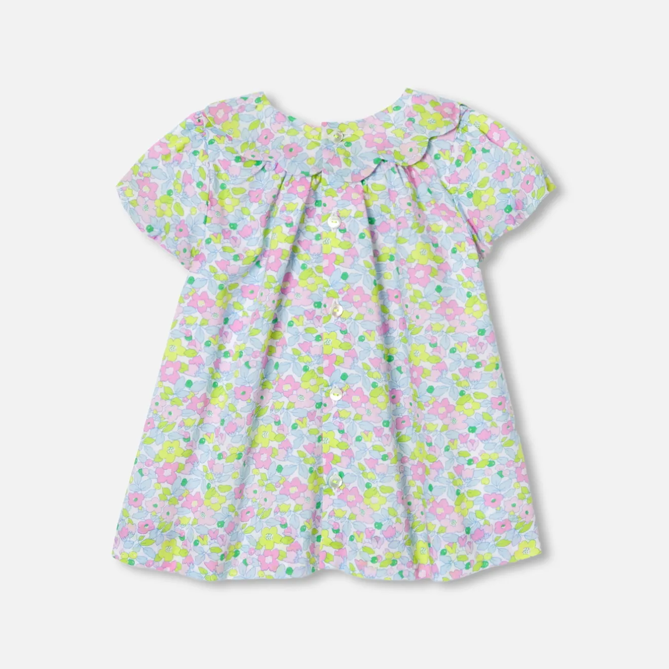 Jacadi Kleider>Kleid aus Liberty-Stoff für Baby Mädchen WEISS/MEHRFARBIG
