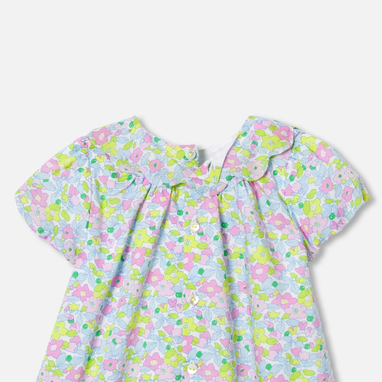Jacadi Kleider>Kleid aus Liberty-Stoff für Baby Mädchen WEISS/MEHRFARBIG