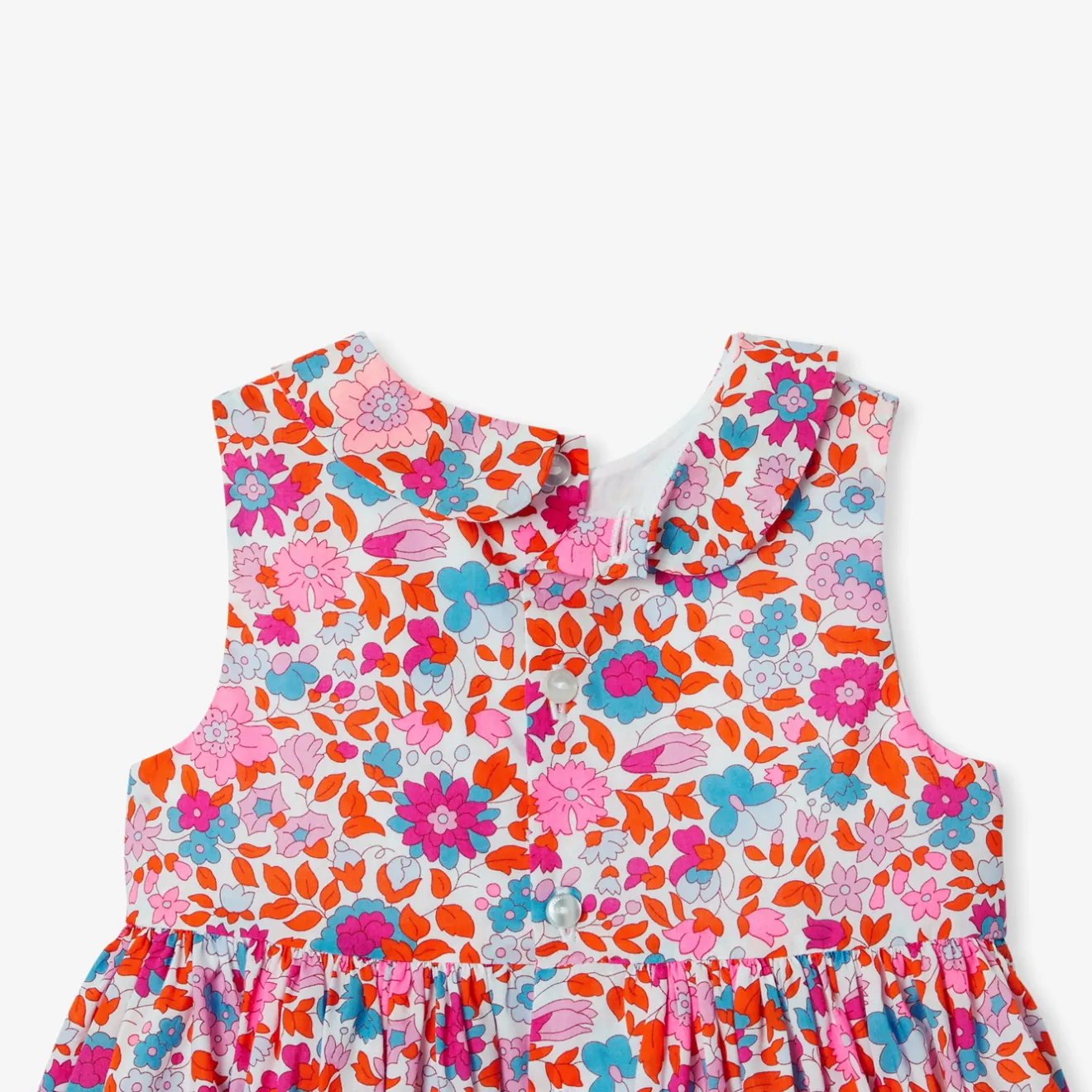 Jacadi Kleider>Kleid aus Liberty-Stoff für Mädchen ORANGE/ MEHRFARBIG