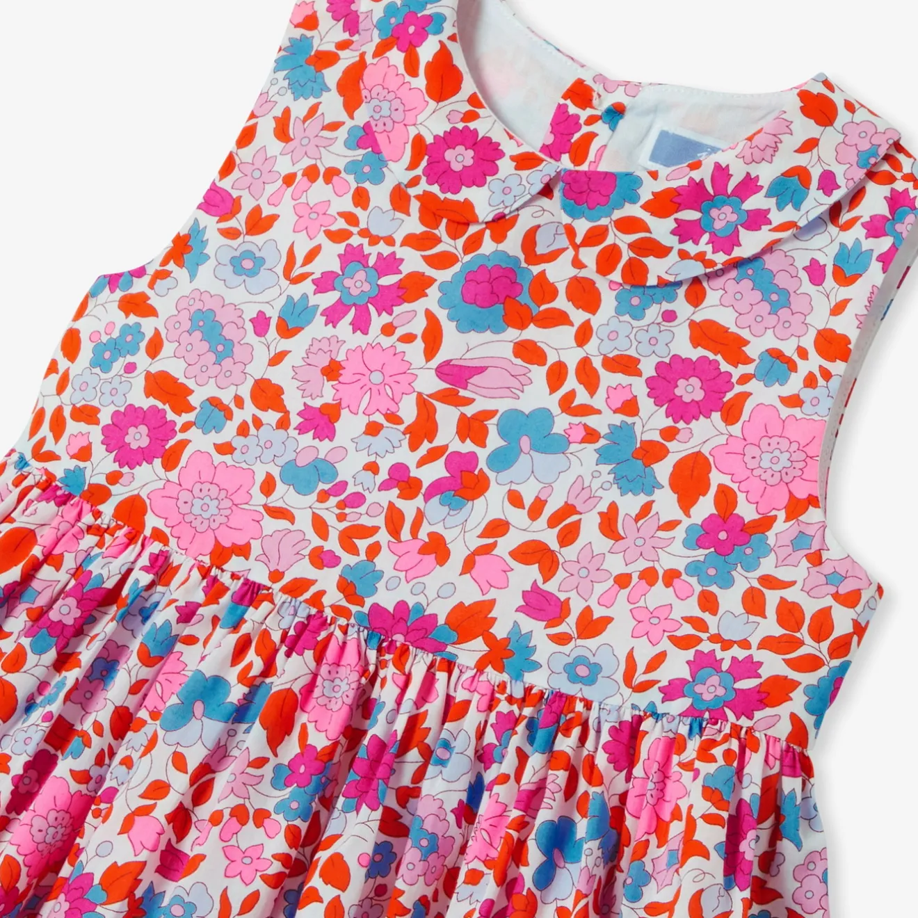 Jacadi Kleider>Kleid aus Liberty-Stoff für Mädchen ORANGE/ MEHRFARBIG