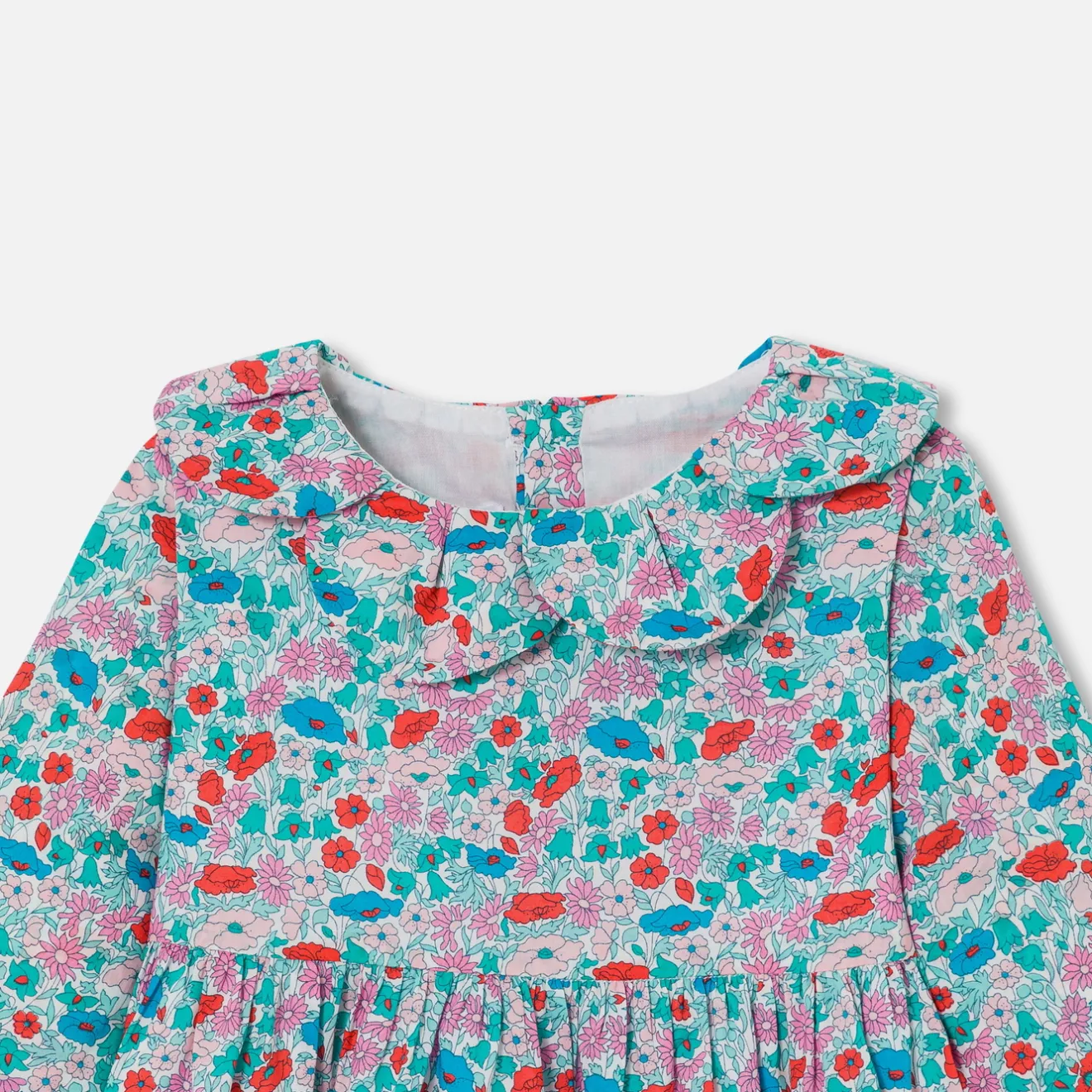 Jacadi Kleider>Kleid aus Liberty-Stoff Kleinkind Mädchen WEISS/MEHRFARBIG