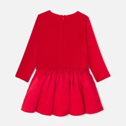 Jacadi Kleider & Röcke>Kleid aus Materialmix für Mädchen MOHNROT