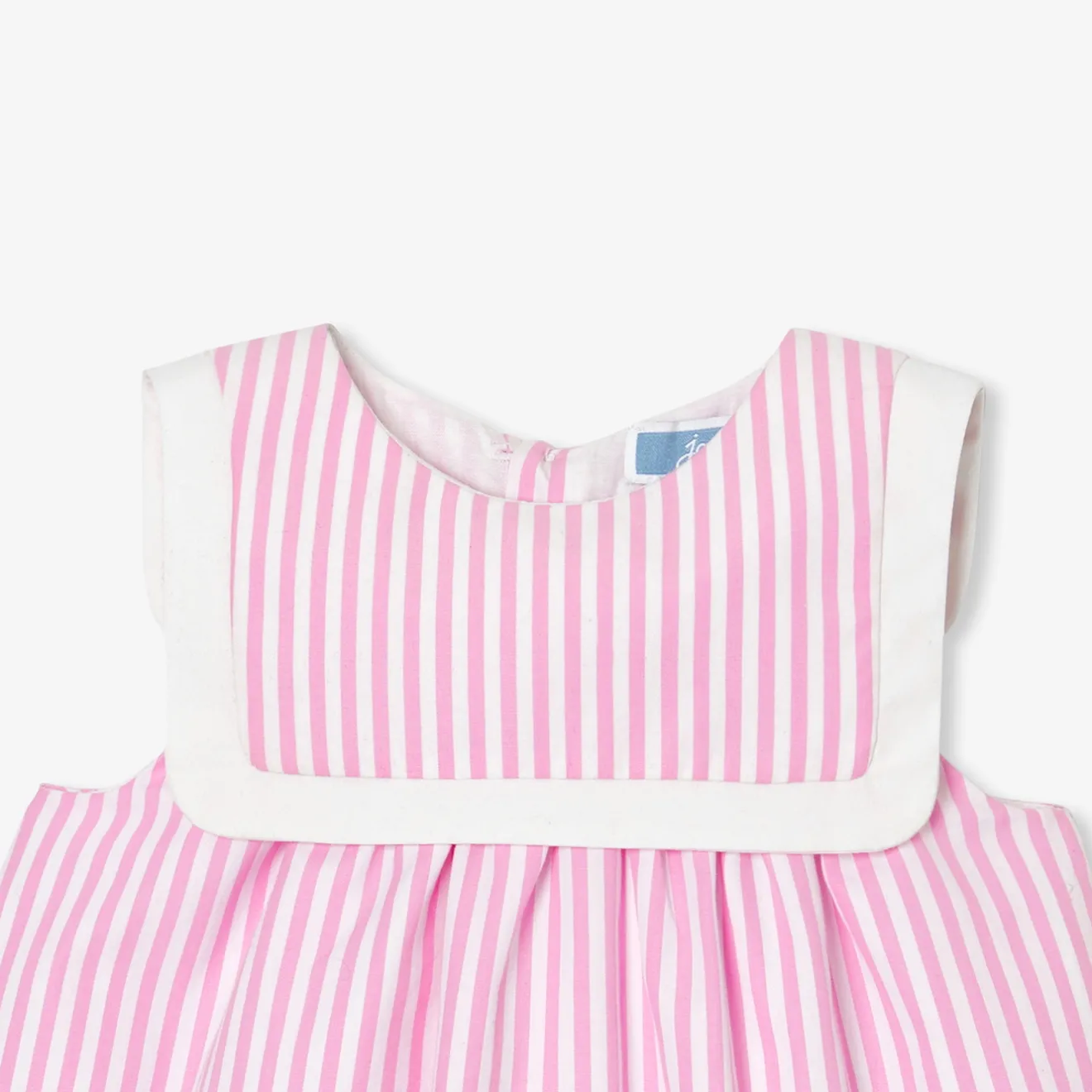 Jacadi Kleider>Kleid aus Popeline für Mädchen WEISS/ROSA