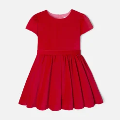 Jacadi Kleider & Röcke>Kleid aus Samt für Mädchen MOHNROT