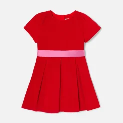 Jacadi Kleider & Röcke>Kleid aus Samt für Mädchen ORANGE DUNKEL