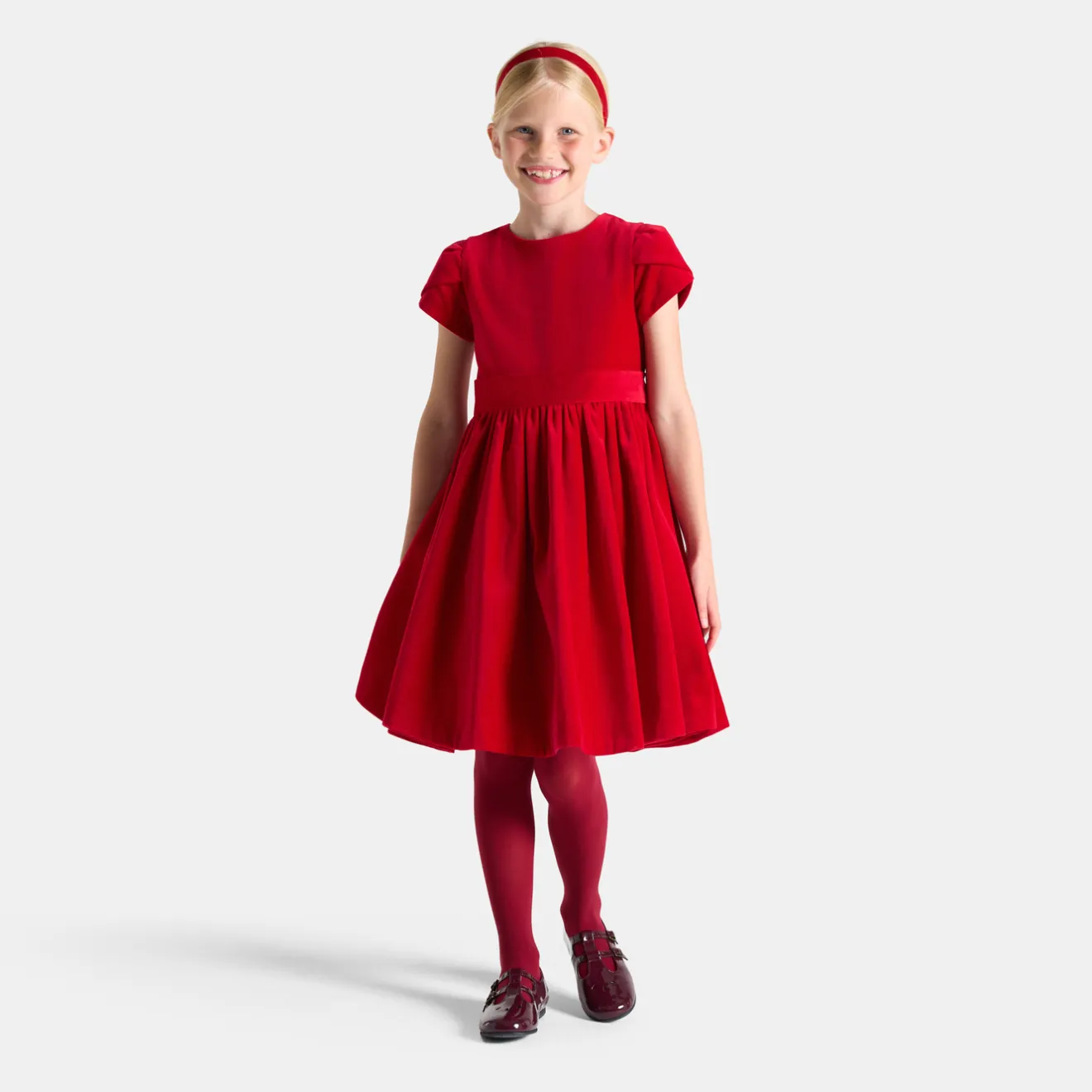 Jacadi Kleider & Röcke>Kleid aus Samt für Mädchen ROT JACADI