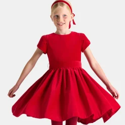 Jacadi Kleider & Röcke>Kleid aus Samt für Mädchen ROT JACADI