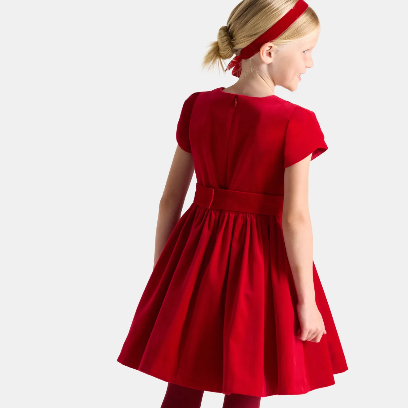 Jacadi Kleider & Röcke>Kleid aus Samt für Mädchen ROT JACADI