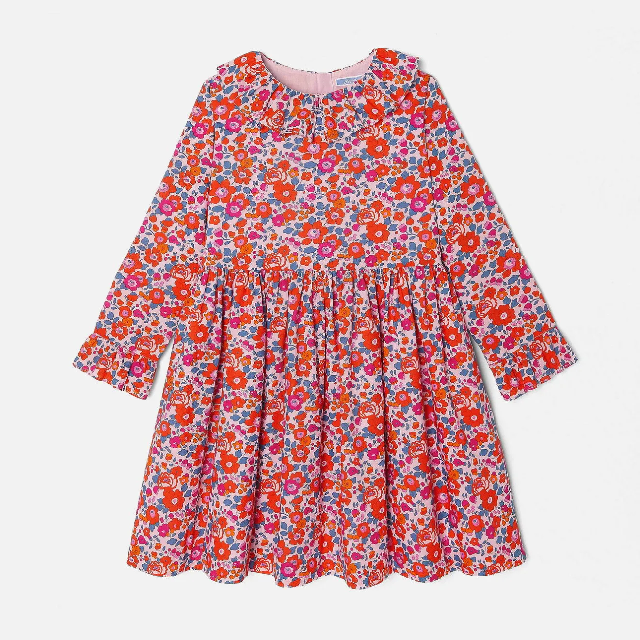 Jacadi Kleider & Röcke>Kleid für Mädchen aus Liberty-Stoff ROSA/MEHRFARBIG