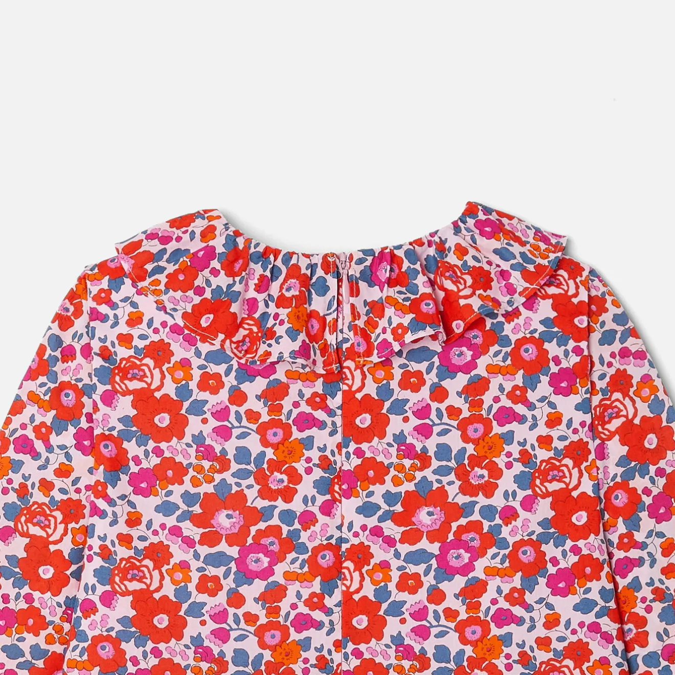 Jacadi Kleider & Röcke>Kleid für Mädchen aus Liberty-Stoff ROSA/MEHRFARBIG