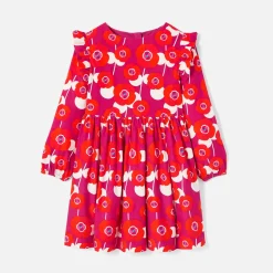 Jacadi Kleider & Röcke>Kleid für Mädchen aus Samt ROSA/MEHRFARBIG