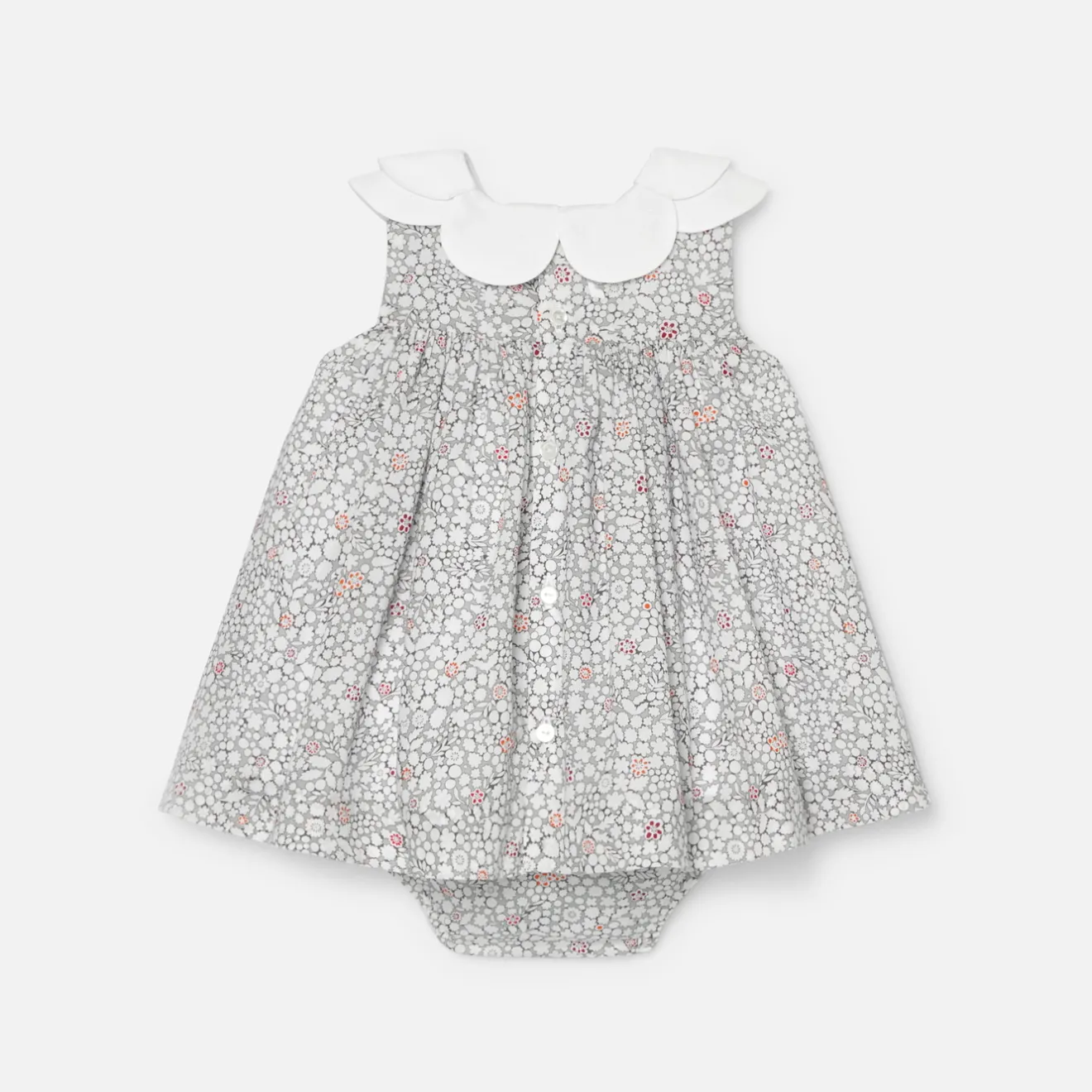 Jacadi Kleider>Kleid Mein erstes für Mädchen WEISS/MEHRFARBIG