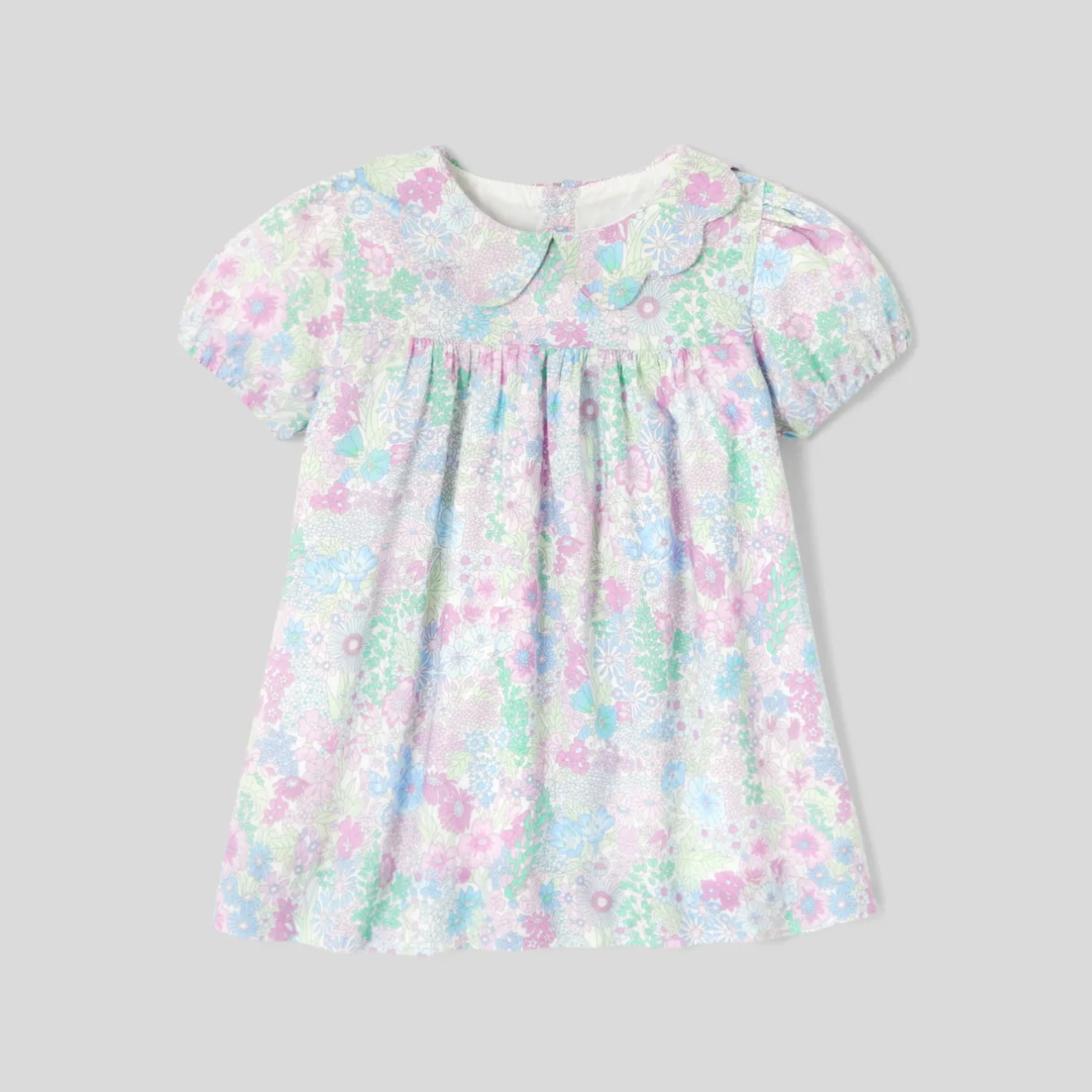 Jacadi Kleider>Kleid mit kurzen Ärmeln WEISS/MEHRFARBIG