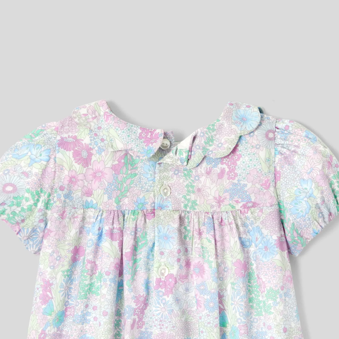Jacadi Kleider>Kleid mit kurzen Ärmeln WEISS/MEHRFARBIG