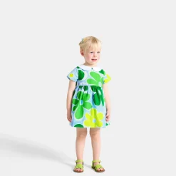 Jacadi Kleider>Kleid mit kurzen Ärmeln Kleinkind Mädchen WEISS/MEHRFARBIG