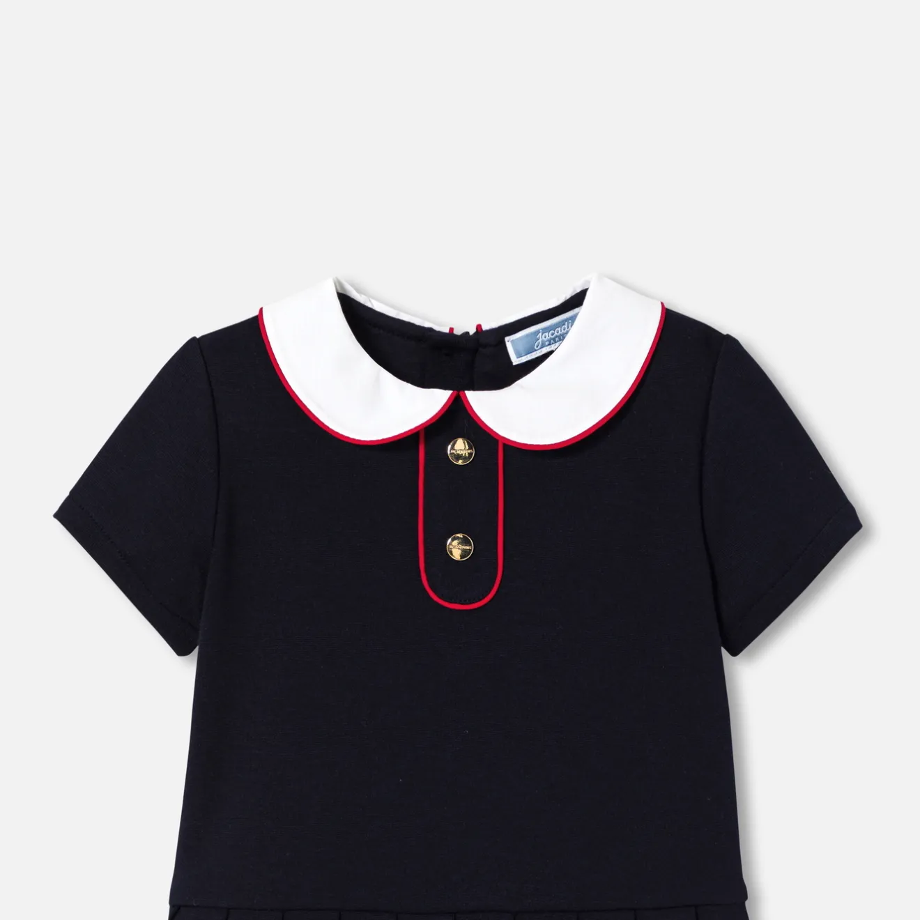 Jacadi Kleider>Kleid mit kurzen Ärmeln Kleinkind Mädchen MARINEBLAU JACADI