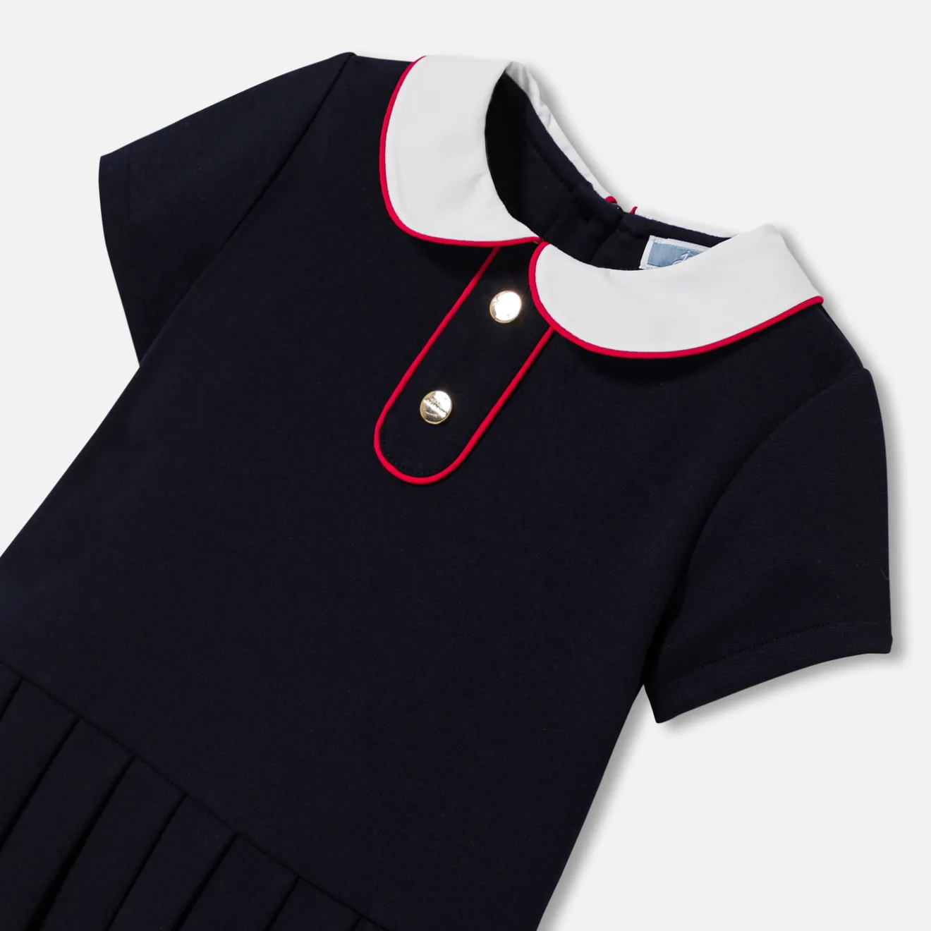 Jacadi Kleider>Kleid mit kurzen Ärmeln Kleinkind Mädchen MARINEBLAU JACADI