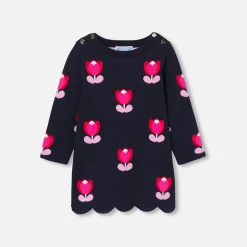 Jacadi Kleider>Kleid mit langen Ärmeln Kleinkind Mädchen MARINEBLAU JACADI