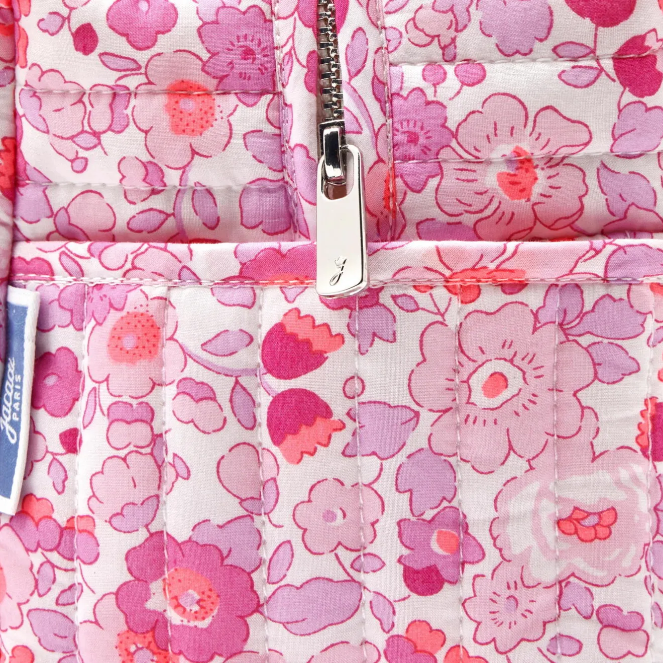 Jacadi Wickeltaschen & Kulturbeutel|Wickeltaschen & Kulturbeutel>Kulturbeutel aus Liberty-Stoff ROSA/MEHRFARBIG