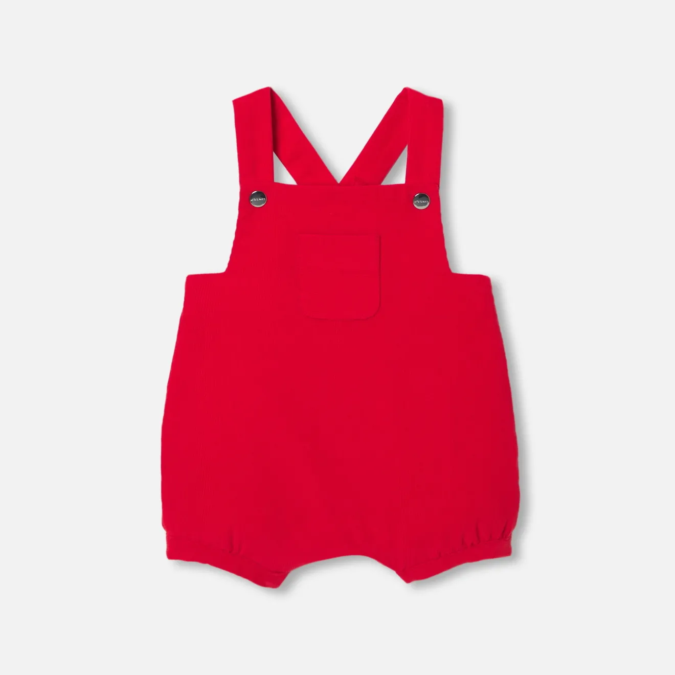 Jacadi Spieler, Latzhosen, Ensembles>Kurze Latzhose aus Samt für Baby Jungen TOMATENROT