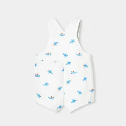 Jacadi Spieler, Latzhosen, Ensembles>Kurze Latzhose für Jungen WEISS/MEHRFARBIG