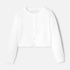 Jacadi Pullover, Sweatshirts, Strickjacken>Kurzes Jäckchen für Mädchen JACADI WEISS