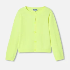 Jacadi Pullover, Sweatshirts, Strickjacken>Kurzes Strickjacke für Mädchen NEON GELB