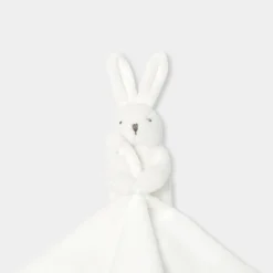 Jacadi Babyspielzeug, Plüschtiere & Schnuffeltücher>Kuscheltier mit Hase und Tuch WEISS/GRAU