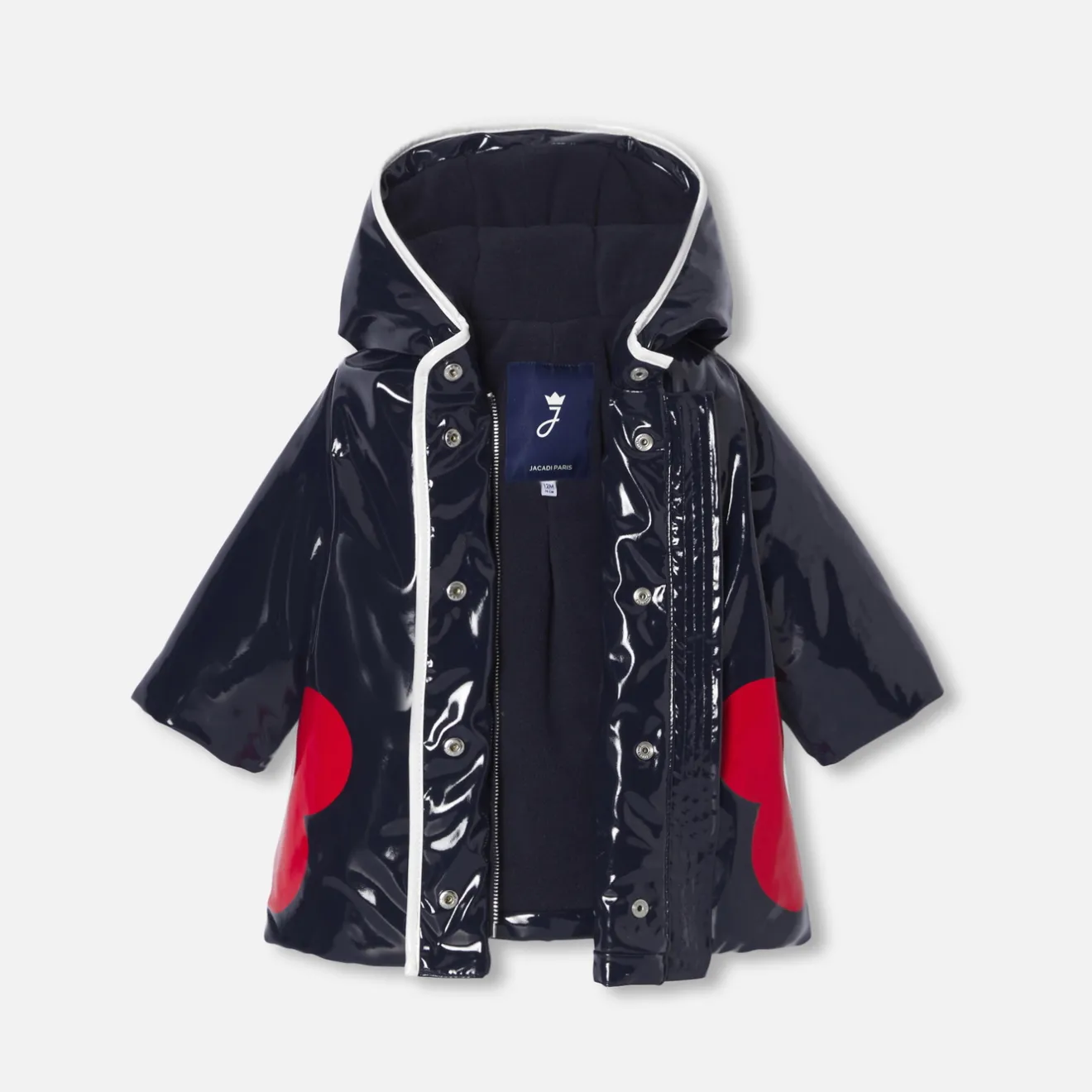Jacadi Jacken & Mäntel>Lackierte Regenjacke Kleinkind Mädchen MARINEBLAU JACADI