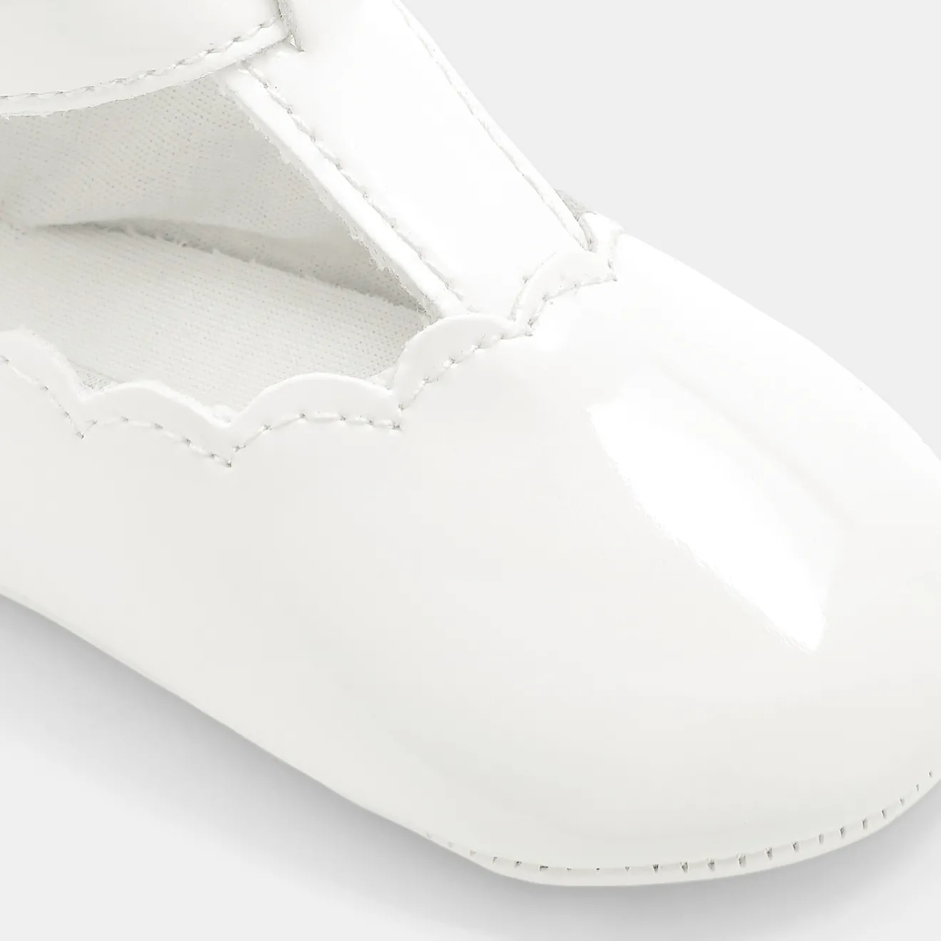 Jacadi Ballerinas & Riemchenschuhe|Socken, Strumpfhosen Und Stiefelchen>Lackierte Riemchenschuhe für Mädchen JACADI WEISS