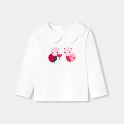 Jacadi T-Shirts, Polos, Langarmshirts>Langärmliges T-Shirt Kleinkind Mädchen JACADI WEISS