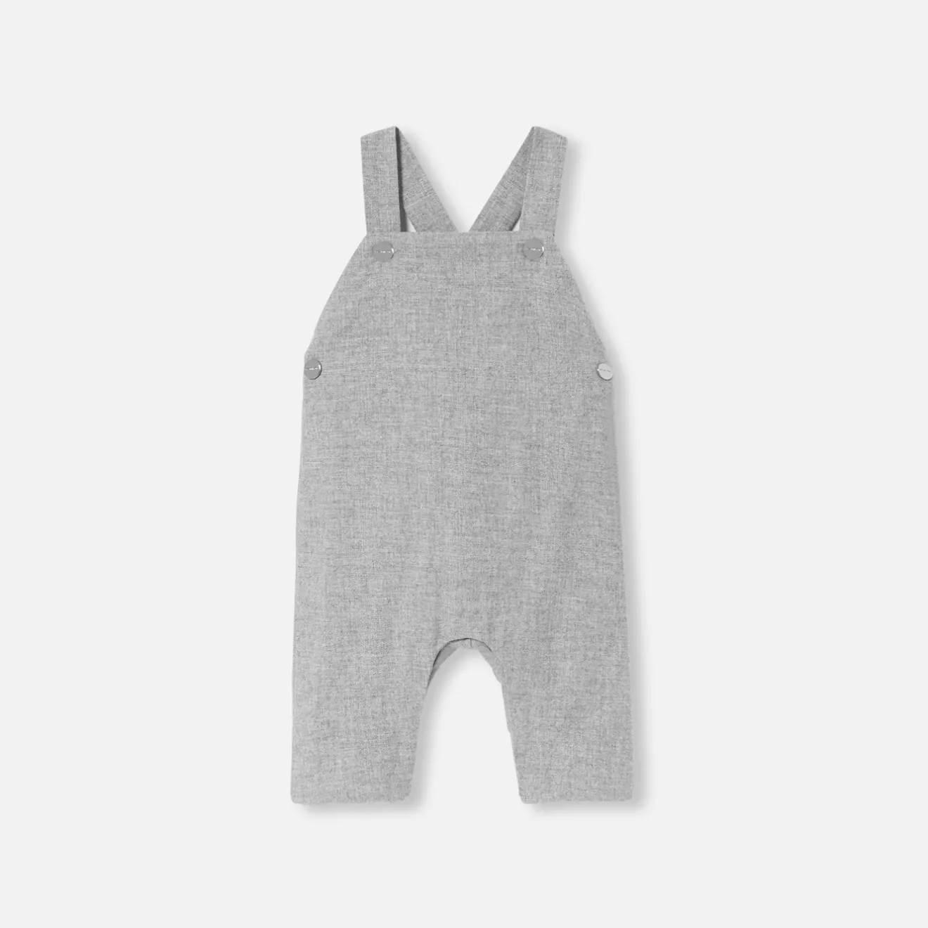 Jacadi Spieler, Latzhosen, Ensembles>Latzhose aus Flanell für Baby Jungen GRAU MELIERT HELL JACADI